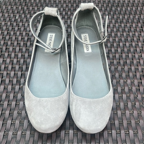 Steve Madden Gray Wails Block Heel Shoes size 8.5 - Picture 1 of 10